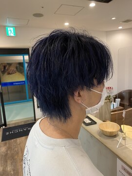 ブランシェ JR勝川駅前店 ウルフ×ブルーブラックカラー/メンズカラー《reiji》