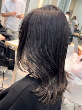 ノク(nok) リッチグレージュ_メルティカラー似合わせカットセミロング