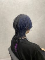 ファイブバイジエクト 堀江(FIVE by The Ect)&nbsp;ウルフカット　クラゲヘアー　ブルーブラック　ツートンカラー