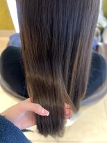 ヘアラウンジ ビーチ 青山 外苑前(hair lounge BEACH) ブリーチなし赤み消しオリーブグレージュストレートヘア
