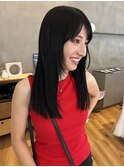 ストレート黒髪ロング