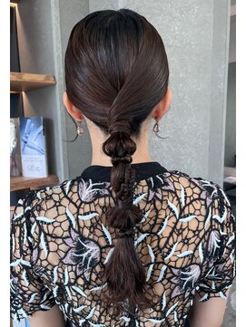 ロンド 表参道店(Lond) お呼ばれヘアでおしゃれなタイト編みおろし