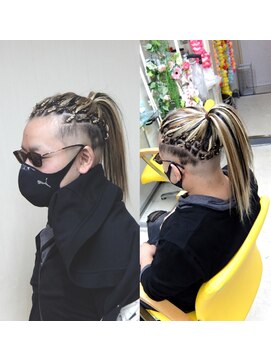 成人式【メンズエクステ】カッコイイ★ポニーテール♪