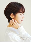 ショート・ボブ/丸顔/前髪あり/絶壁解消/30代/40代/50代/くびれ