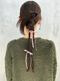 リボンヘアアレンジ