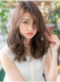 ニュアンスカラー外国人風小顔ウェーブパーマh4戸頭20代30代40代