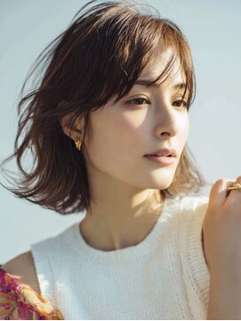 ハーツ(Heart's) ミセスショート×白髪ぼかしカラー３０代４０代５０代６０代