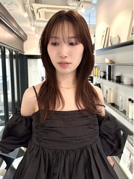 シータ(sheta) 【表参道sheta/中澤】小顔レイヤーカット黒髪ワンレンネビージュ