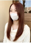 柔らさと艶感を両立◎サーモンピンクブラウン