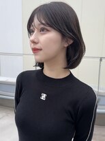 アイドットプラス オオサカ 心斎橋 難波(i.+OSAKA)&nbsp;小顔見せ耳かけナチュラルブラウン前下がりショートボブ