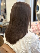 カノエ 福岡香椎店(canoe)&nbsp;艶髪ストレート 髪質改善 ショコラブラウン 暖色系カラー 20代