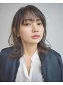 再現性◎鎖骨ミディシースルーバング☆MAKOTO