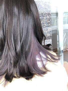 ヘアー カフナ 京急蒲田店(hair kahuna) 【透明感】暗髪×ラベンダーインナーカラー