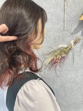 パーセント(percent) 【％枚方】チェリーピンクインナーカラー