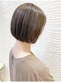 【morio】札幌ボブ　大人ベージュ前下がりボブ