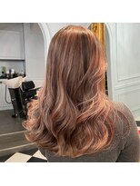 ヘアスタジオ アルス 御池店(hair Studio A.R.S) ピンクバレイヤージュ風 ハイライト