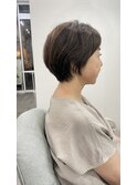 大人可愛い30代40代50ショートボブショート丸みショート