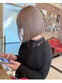 グレーベージュ_グレージュカラー_ボブショート2