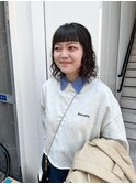CAF FUKO ボブパーマ/オン眉前髪/くるくるパーマ/大阪/心斎橋
