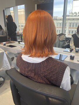 エイトサカエ 栄店(EIGHT sakae) 切りっぱなしボブ×おれんじ