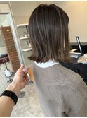 20代30代透明感ブラウンアッシュラフスタイルボブ