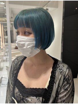 ピリオド 蒲田(Period.) ターコイズブルー/丸みショート