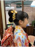 七五三アップ着付け