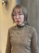 ネロ ヘアサロン ネイビー 渋谷(NERO HAIRSALON NAVY)&nbsp;【近藤真帆】ミルクティーベージュ×切りっぱなしボブ