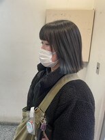 キャンバス バイ ネオリーブ 横浜西口(Canvas by neo.)&nbsp;きりっぱなしボブ インナーカラー ブルージュ 【miku】