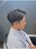 ビジネスツーブロック デザインパーマ かき上げアップバング