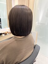 クシュ 本川越店(kusyu...)&nbsp;イメチェンホワイトブロンド外ハネボブ美髪ワイドバング韓国黒髪