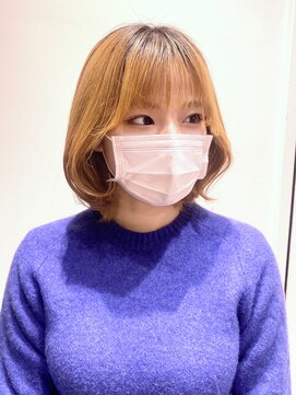 ステア ケース(stair case) 韓国前上がり内巻きボブ前髪顔まわりカット