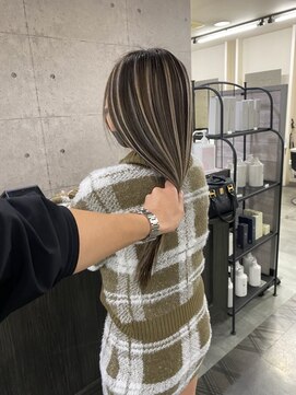 ウル 岡山駅店(ULu.) ハイライトハイトーンダブルカラー20代30代40代ULu岡山