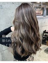 ハイライト×髪質改善で巻いても美髪