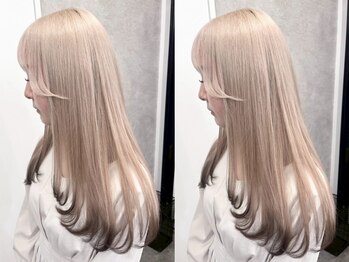リアンリリィ バイ エイル トウキョウ(Lian lily by Eir Tokyo)の写真/【小岩駅徒歩3分】驚きの艶と透明感で理想のカラーに！業界最高峰*エフェクトブリーチ*ダブルカラー¥18,000