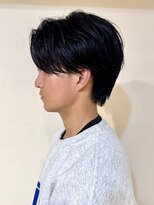 メンズ　センターパート　ニュアンスパーマ
