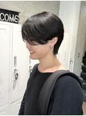 韓国風ブラックとナチュラルセンターパート