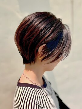 ビューティーヘア ケア 東尾道店(beauty Hair Care) 大人きれい/丸みショートボブヘアスタイル/白髪ぼかし