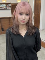 リヴ ウメダ(LIV umeda)&nbsp;ホワイトピンク/ルーツカラー/レイヤーカット/ケアブリーチ/梅田