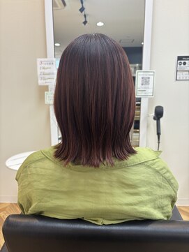 ダイガクドオリ美容室 ボルドーカラー