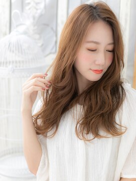 モッズヘア 越谷(mod's hair) ★ヘーゼルブラウンアシンメトリーかきあげロング30代40代★1