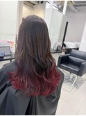 ブリーチインナーバレイヤージュグラデーションカラー夕貴