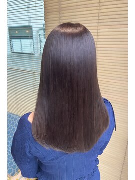 オーガニック リブ 川越(organic+live) 冬限定◎透明感グレージュ艶カラー美髪ミディアム