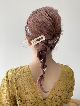 ヘアー アイス 御器所本店(HAIR ICI) 40代50代編み込み◎大人可愛いニュアンスローポニー