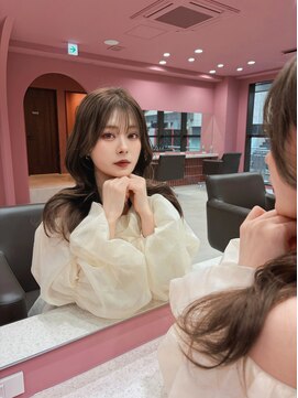 ボタン コロン 表参道 原宿(VOTAN COLON) ハッシュカット/韓国レイヤー/顔まわり/ブラウン/ベージュ/前髪