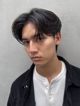 ニコ トウキョウ(nico TOKYO) メンズセンターパートウルフセンターパートニュアンスパーマ襟足