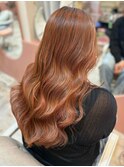 韓国ヘア ハイライト 暖色系カラー ベージュ 髪質改善 艶髪 20代