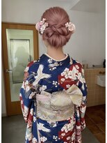ネルケ 立川(nelke)&nbsp;立川振袖ヘアセットピンクアップ和装まとめ髪成人式