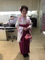 マニス(manis) 編み込みセットスタイル*卒業式・修了式*着付け。着物