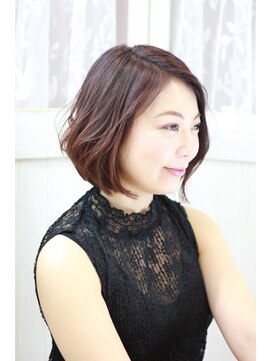エフエフヘアー(ff hair) ショートボブ×ピンクパープル